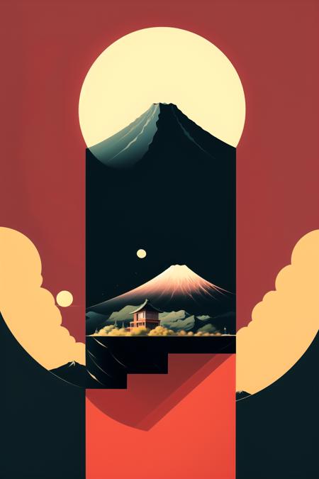 31579-300137269-_lora_平面插画_0.9_,ch,no humans,mountain,bird,simple background,mount fuji,red background,building,tower,moon,house,sun,outdoors,.png